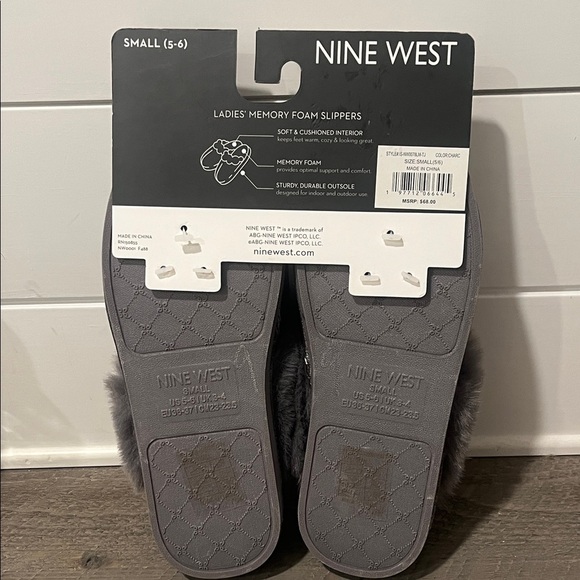 Nine West Silver and Gray Women's Slippers Size Small (5-6) - Picture 2 of 4